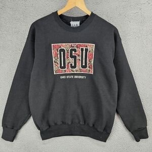 Vintage 90s Ohio State University OSU Crewneck Sweatshirt Size Large Embroidered